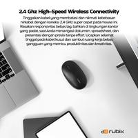 Gambar Mouse Office DA Rubix M101 Wireless 2.4GHz Silent Click Lightweight Ergonomis - Black dari hans computer Kota Administrasi Jakarta Pusat 5 Tokopedia