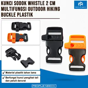 Kunci Sodok Whistle 2 Cm Multifungsi Outdoor Hiking Buckle Plastik Camping