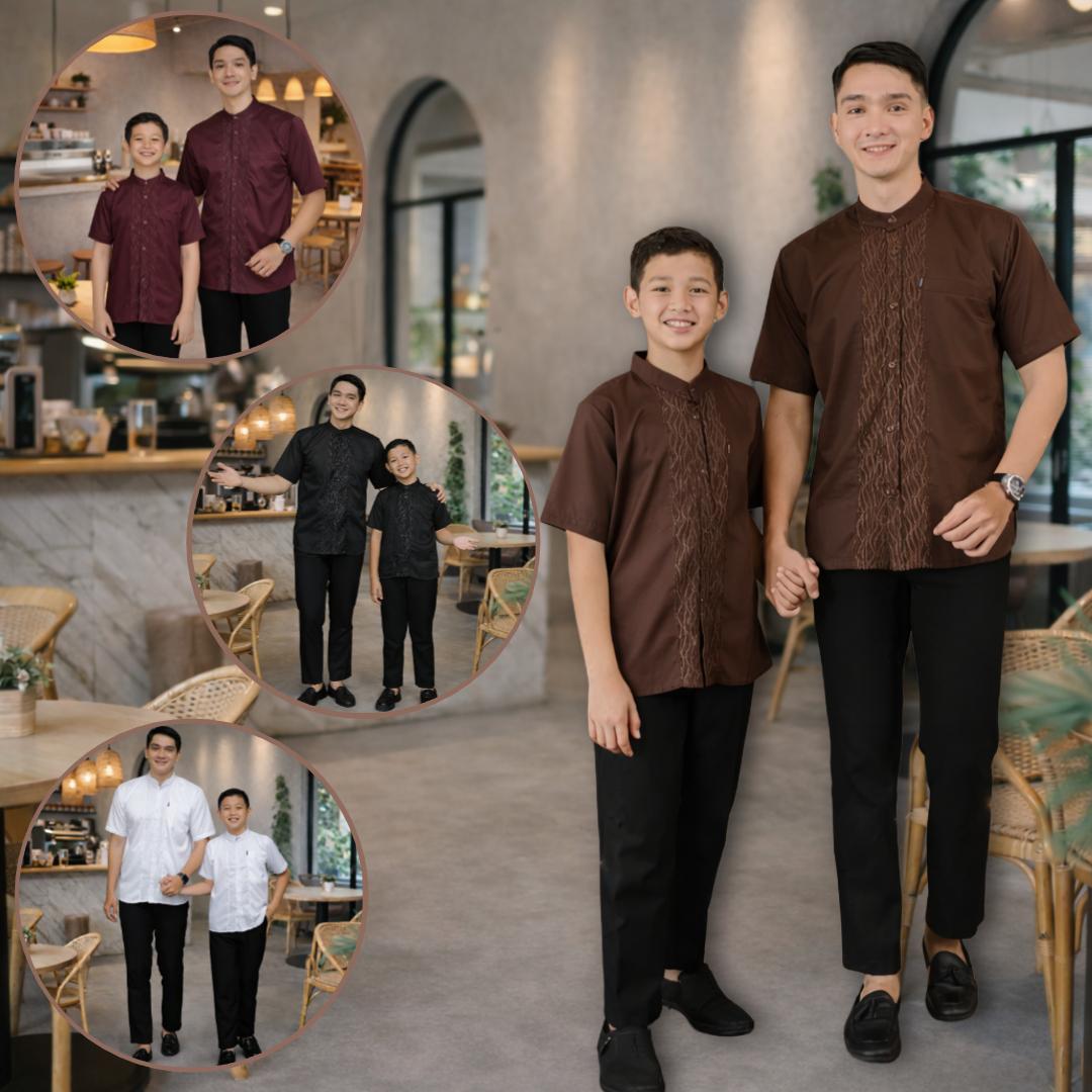 BAJU KOKO LENGAN PENDEK LUXURY COUPLE AYAH DAN ANAK LAKI LAKI KOKO BAHAN TOYOBO TEBAL ORIGINAL 2026 BAJU KOKO LENGAN PENDEK LUXURY COUPLE AYAH DAN ANAK LAKI LAKI KOKO BAHAN TOYOBO TEBAL ORIGINAL 2026