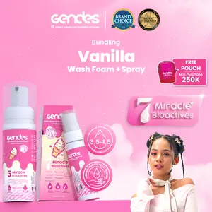 Bundling Gendes Sweet Aromatic Wash Foam Vanilla dan Sweet Aromatic Care Spray | Perawatan Area Kewanitaan  | Membantu Mengurangi Keputihan | Membantu Menghilangkan Aroma Tidak Sedap Pada Area Kewanitaan
