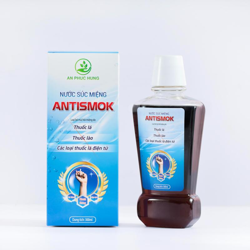 Nước Súc Miệng Cai Thuôc Lá Lào Anti Smok Chai 300ml Trắng Răng