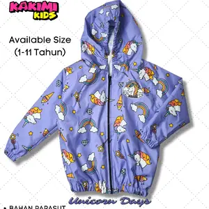 JAKET PARASUT ANAK MOTIF "UNICORN DAYS" Santai