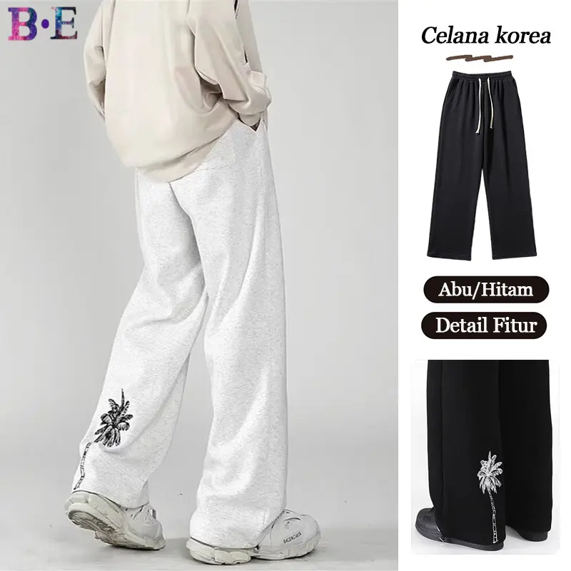 Loose Pants pria unisex celana kasual pria korean style Celana training pria Oversize celana panjang longgar Celana joger panjang pria kulot celana panjang santai celana gombrang pria panjang hitam celana abuabu pria straight pants
