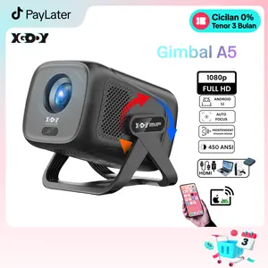 XGODY Gimbal A5 Smart Proyektor LCD - Android 11.0 -  FHD 1080P - MirrorLink - Auto Keystone - 450ANSI