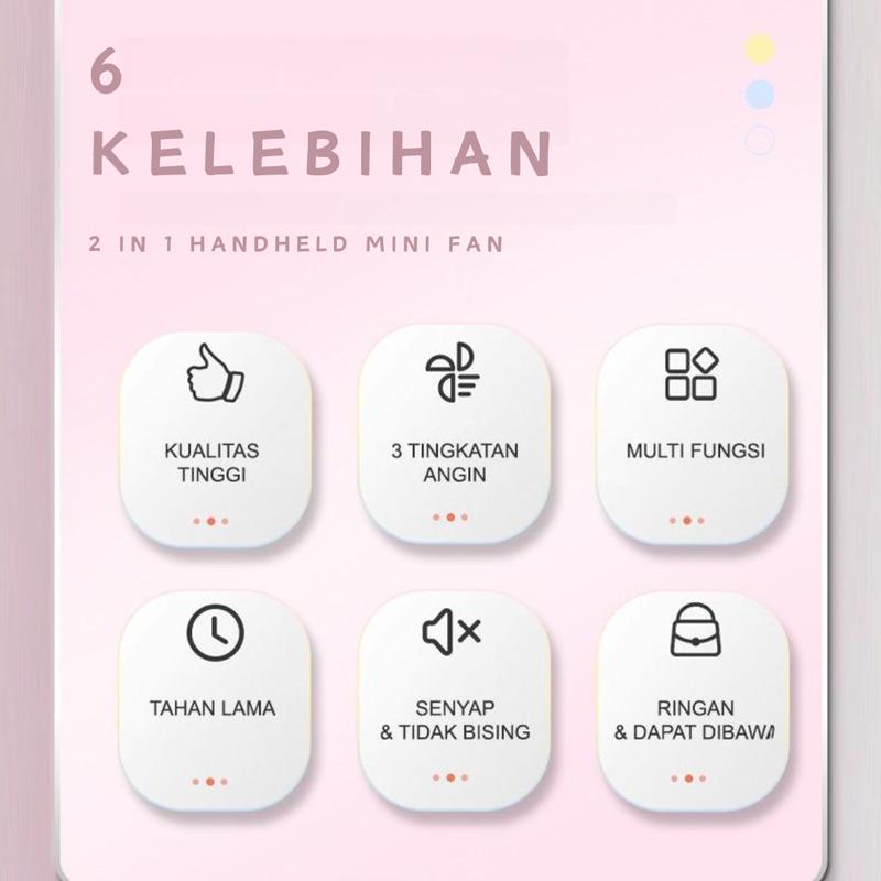 Kipas Angin Mini Fan dan Face Mist Portable USB Rechargeable - Kecil dan Isi Ulang 1