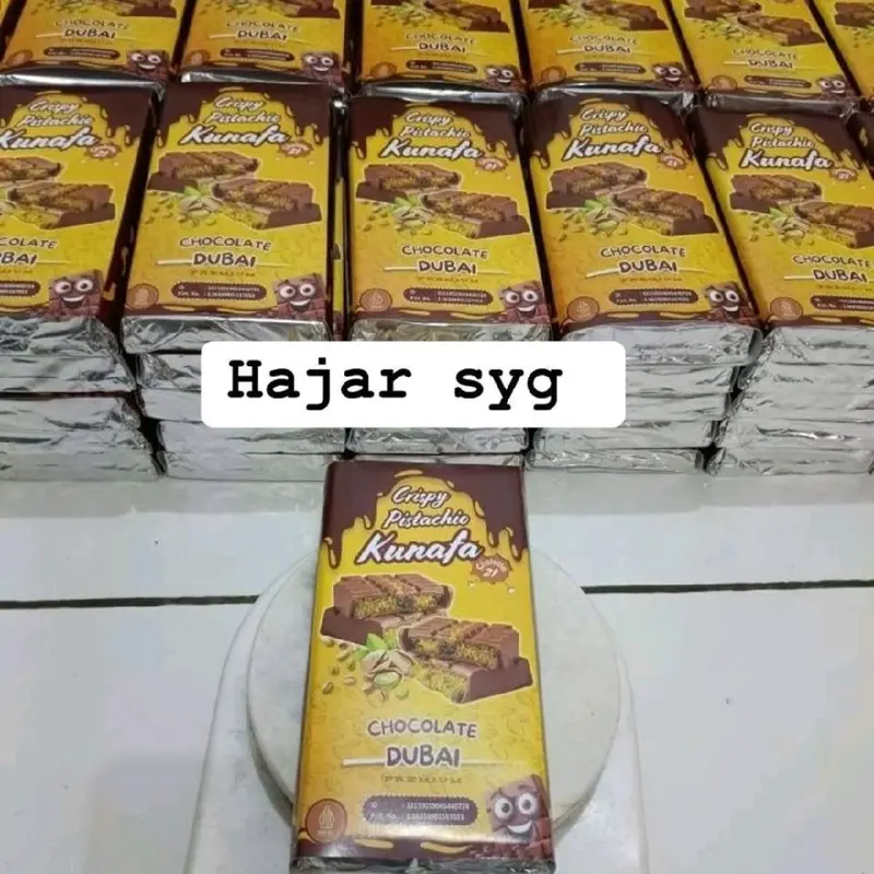 COKLAT DUBAI CRISPY PISTACHIO KUNAFA UKURAN BESAR 250 GR PREMIUM 4
