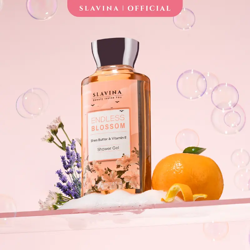 SLAVINA Endless Blossom Shower Gel - Sabun Mandi Nagita Slavina Body Wash 350ml 4