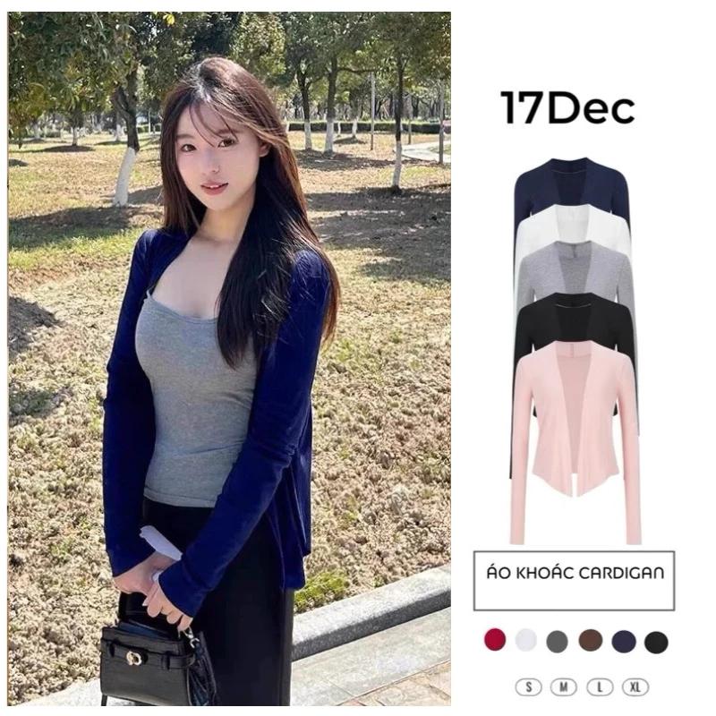 Áo Khoác Cardigan Nữ Dáng Vừa 17Dec-505 Chất Cotton Lông Mịn Cao Cấp Mềm Mại