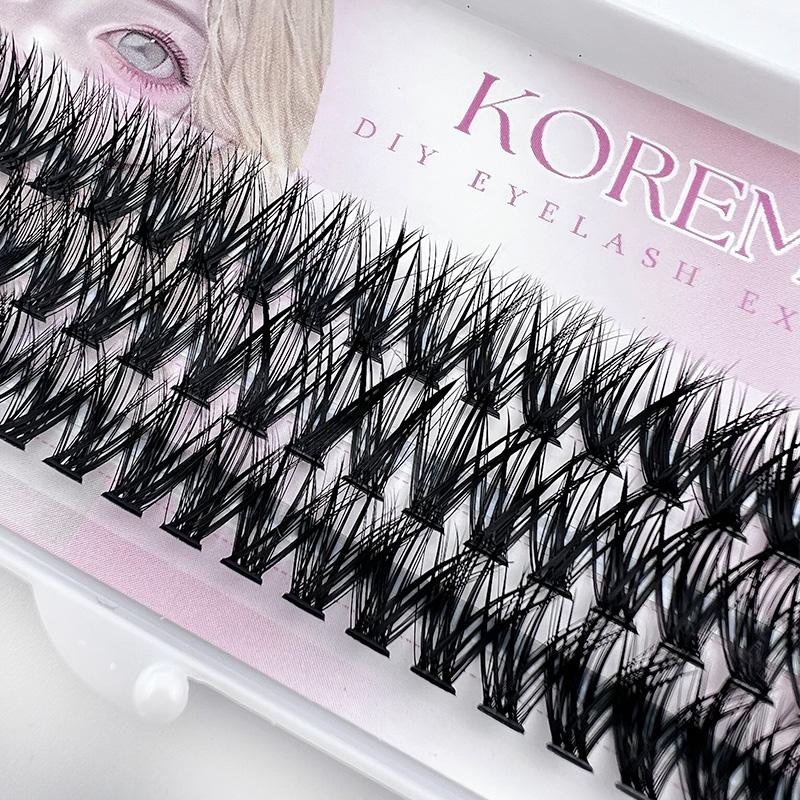 Lông Mi Cụm, KOREMAZ, Lông Mi Cá Nhân, Cong D, phồng, 10D / 20D / 30D / 40D / 50 Lông Mi Mỏng, Cụm, Tự Làm Tại Nhà, Kết Hợp D-9-16 6
