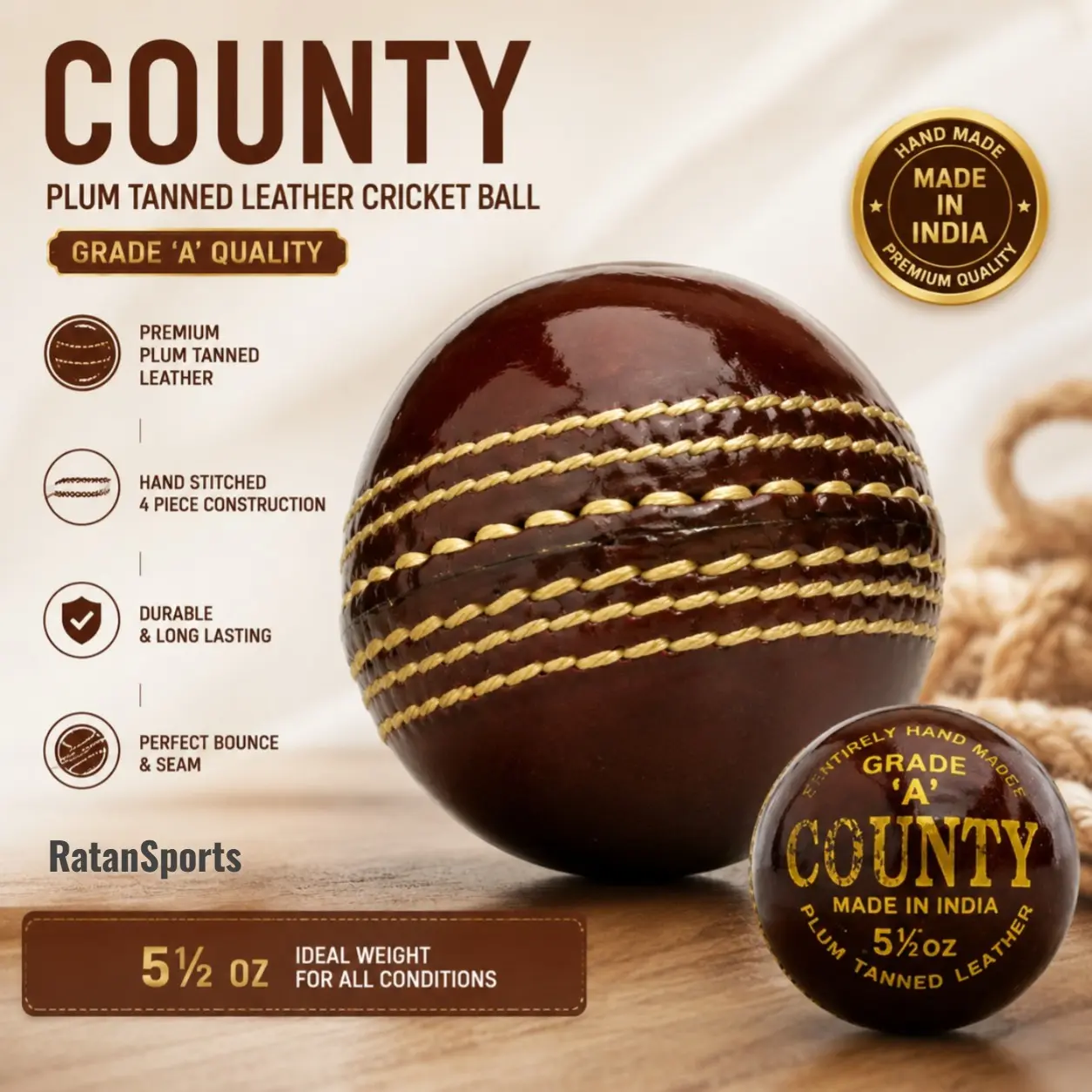 Cricket Ball leather - County grade A