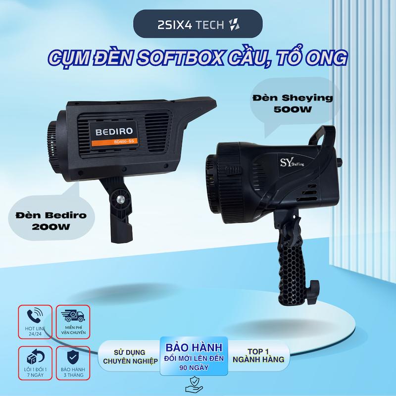 Cụm Đèn Bediro Sheying Dành Cho Softbox Studio Đèn Softbox Cầu Đèn Softbox Tổ Ong Softbox Chữ Nhật 264 Tech