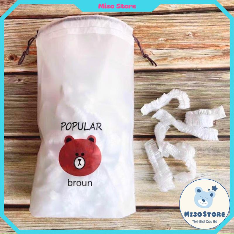  Túi Bọc Thực Phẩm PE Hình Gấu Co Giãn Tái Sử Dụng Phù Hợp Nhiều Kích Thước 