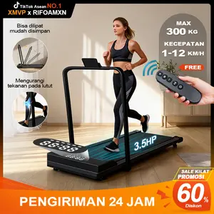 RIFOAMXN Treadmill Elektrik Lipat XMVP, Matras Jalan Portabel, Multifungsi, Garansi 10 Tahun, Kapasitas 300 KG, Kecepatan 1-12 KM/H, Kokoh dan Tahan Lama, Kursi