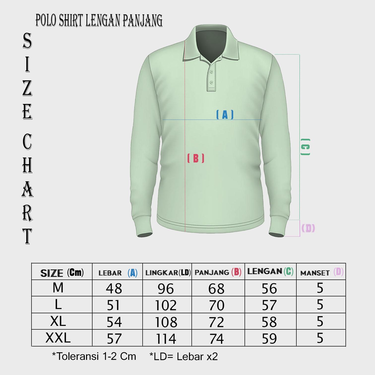 liso wear - Kaos Polo Shirt Polos Pria Lengan Panjang Bahan Pique Seragam Size M L XL XXL Unisex