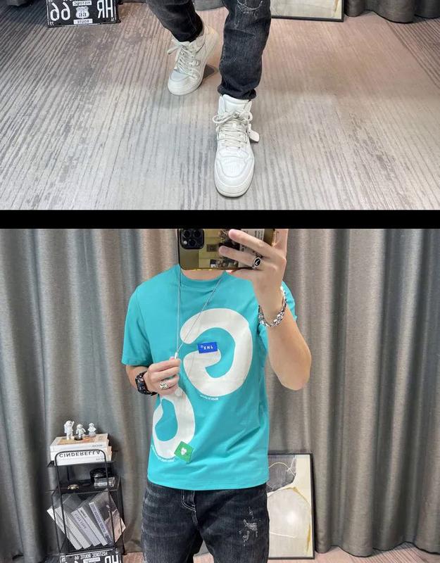 Product Introduction of Kemeja T Kapas, Untuk Lelaki, Cetakan Berkualiti Tinggi, Leher Kru, Kemeja-T Lengan Pendek, Atasan Fesyen Baharu, Pakaian Lelaki, S-5XL, T519 29
