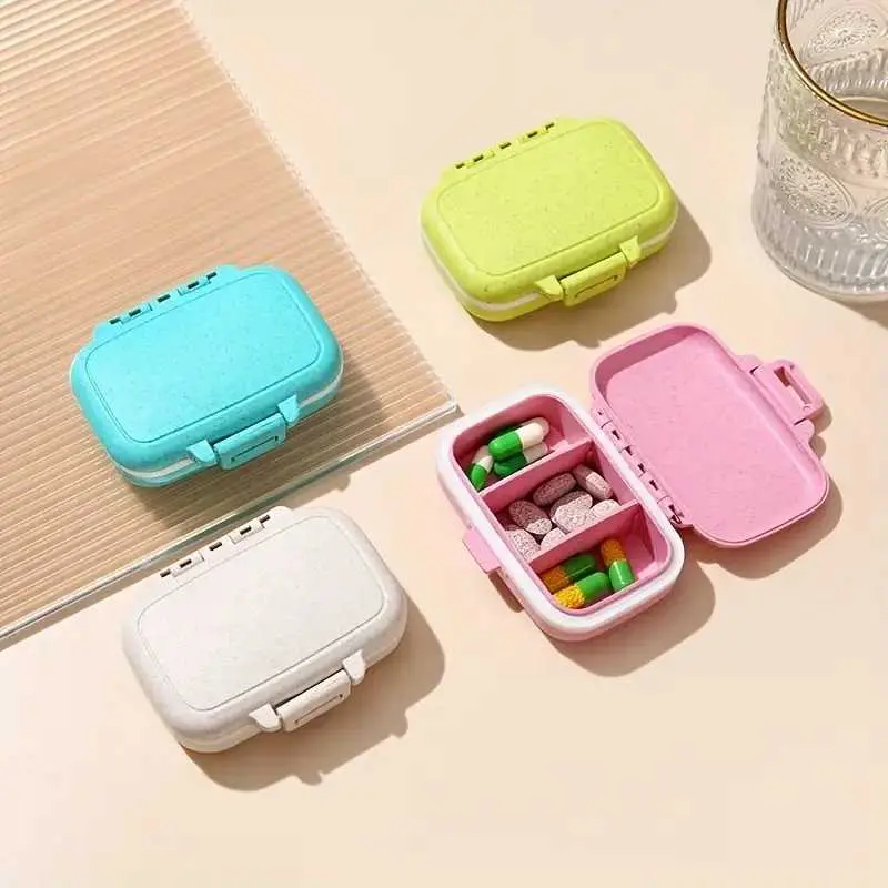 SHURUN Kotak Obat Mini Portable Medicine Pill Box Adjustable 3 Grid 6