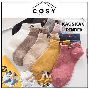 COSY Kaos Kaki Bear Kaos Kaki Ankle Cute Short Socks / Kaos Kaki Pendek Semata Kaki Angkle Socks Pria Wanita