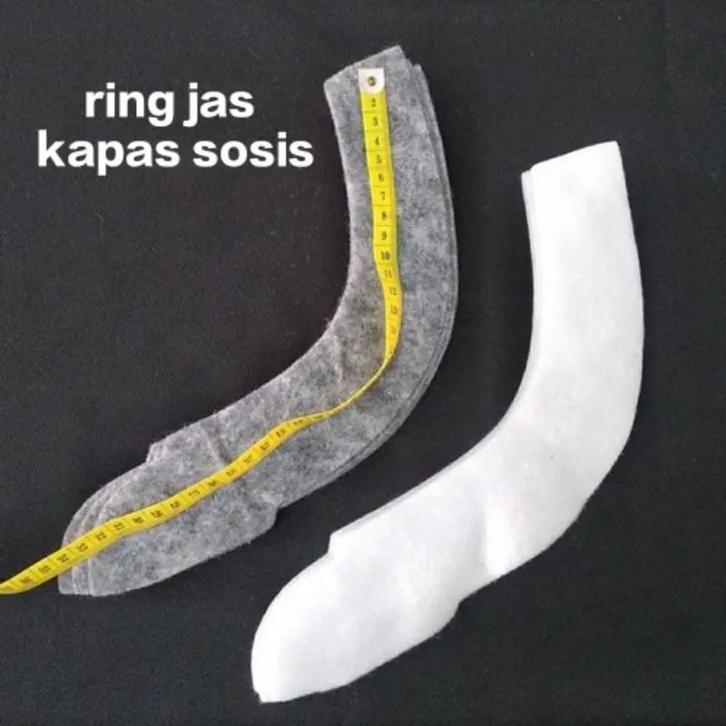 ring jas kapas korea / sosis / busa kapas untuk bahu jas warna putih/abu(harga sepasang)