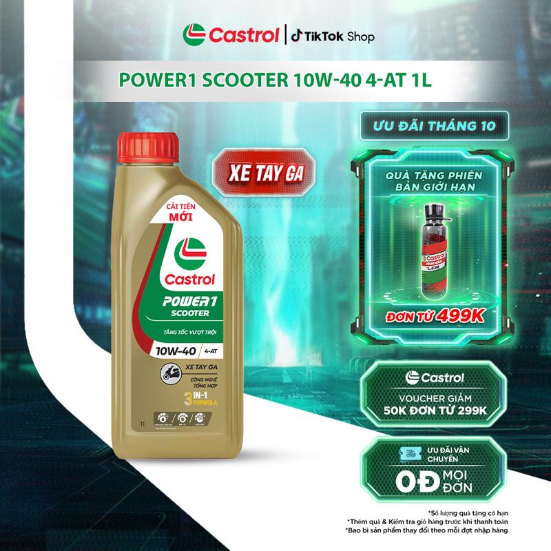 Dầu nhớt xe tay ga Castrol POWER1 SCOOTER 4T 10W-40 1L