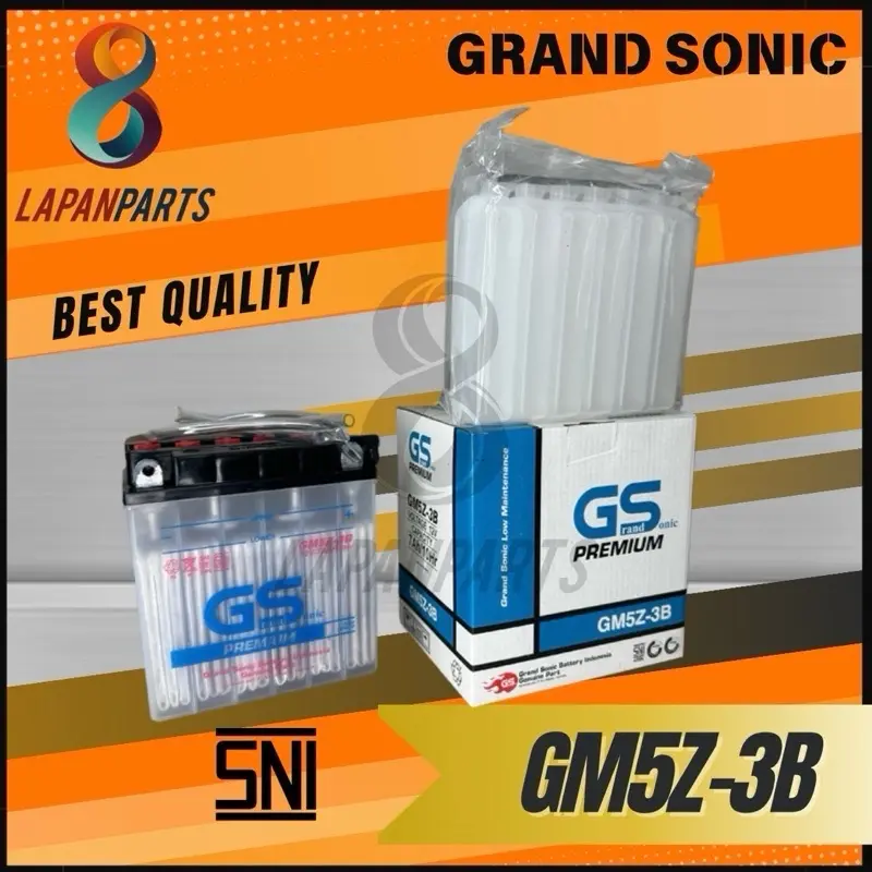 ￼Aki Motor MIO SPORTY Aki Dry Charge CV GrandSonic GM5Z-3B  ( Mio Sporty,Supra,Jupiter MX,Smash ) Motorcycle