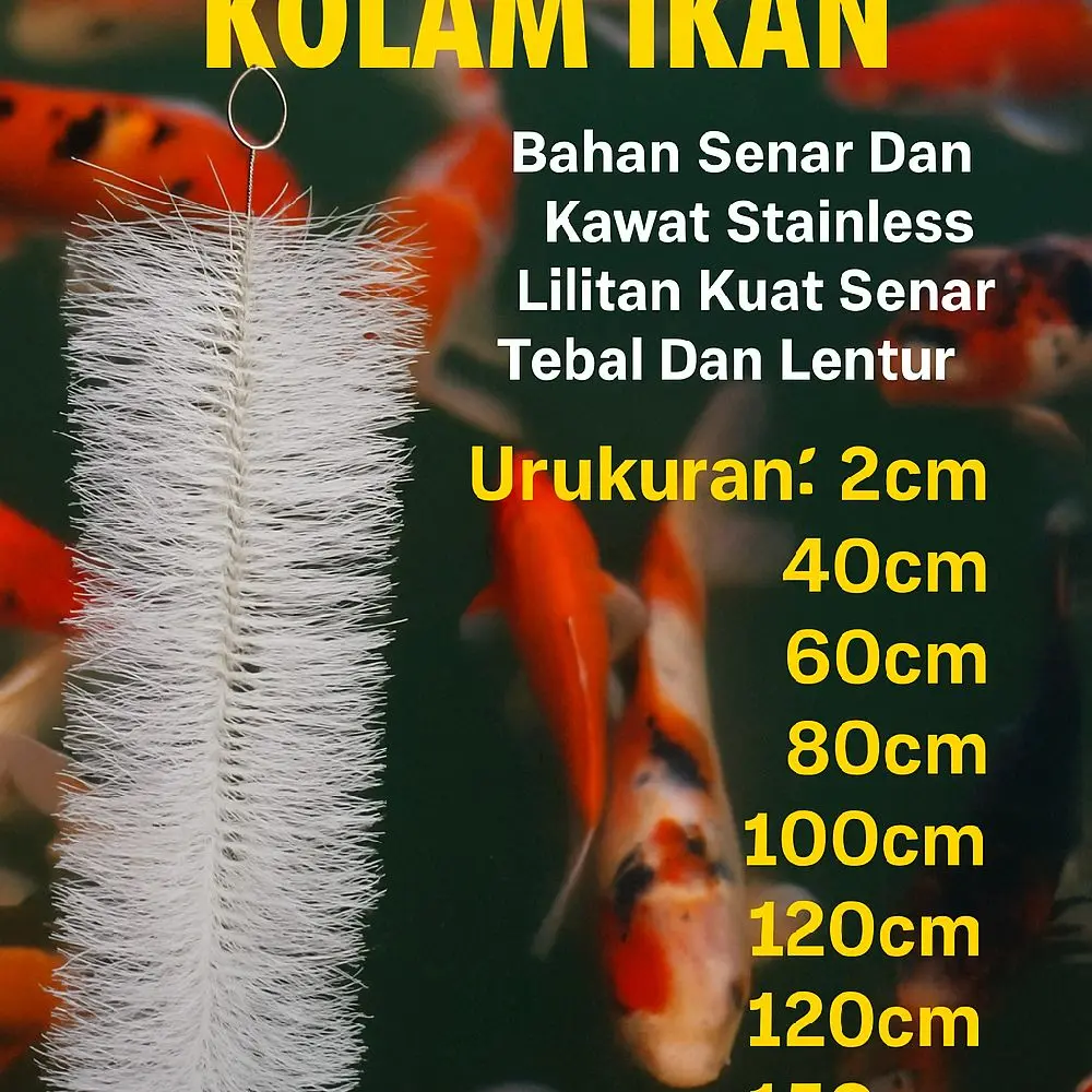 sikat brush filter kolam ikan/media brush filter kolam ikan