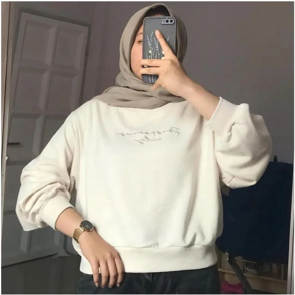 PROSPEROUS BORDIR SWEATER BAHAN FLEECE Crewneck Nyaman Oversize