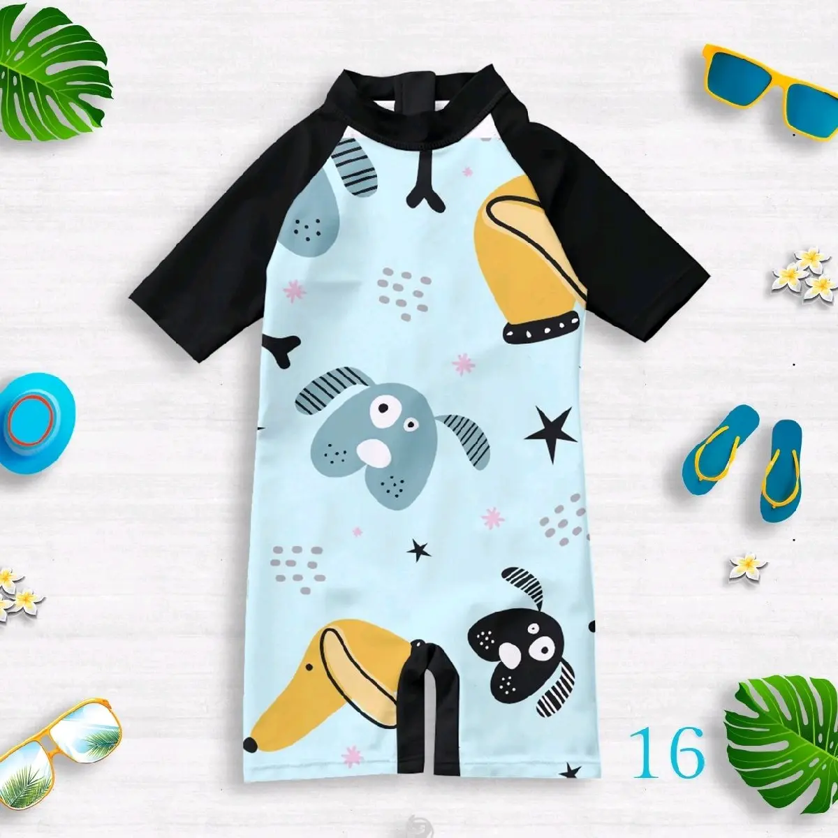Baju Renang Anak 1-10 Tahun Laki-laki Perempuan Motif Cute Puppy Pakaian