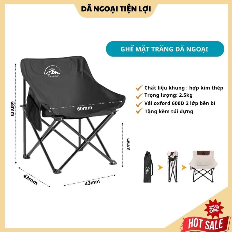  ghế camping gấp gọn Tmountain Ghế Xếp Dã Ngoại Du Lịch Ngoài Trời Chịu Tải 150kg Gọn Nhẹ Bền 