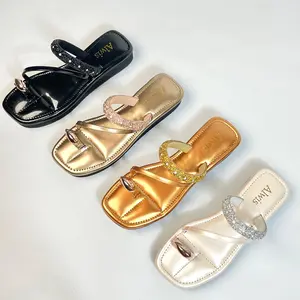 Alwisshoes  LAURENT Sandal Wedges Jepit Wanita Premium Tinggi 3cm Sendal Cewek Kasual Kekinian Karet Busa Empuk Perempuan