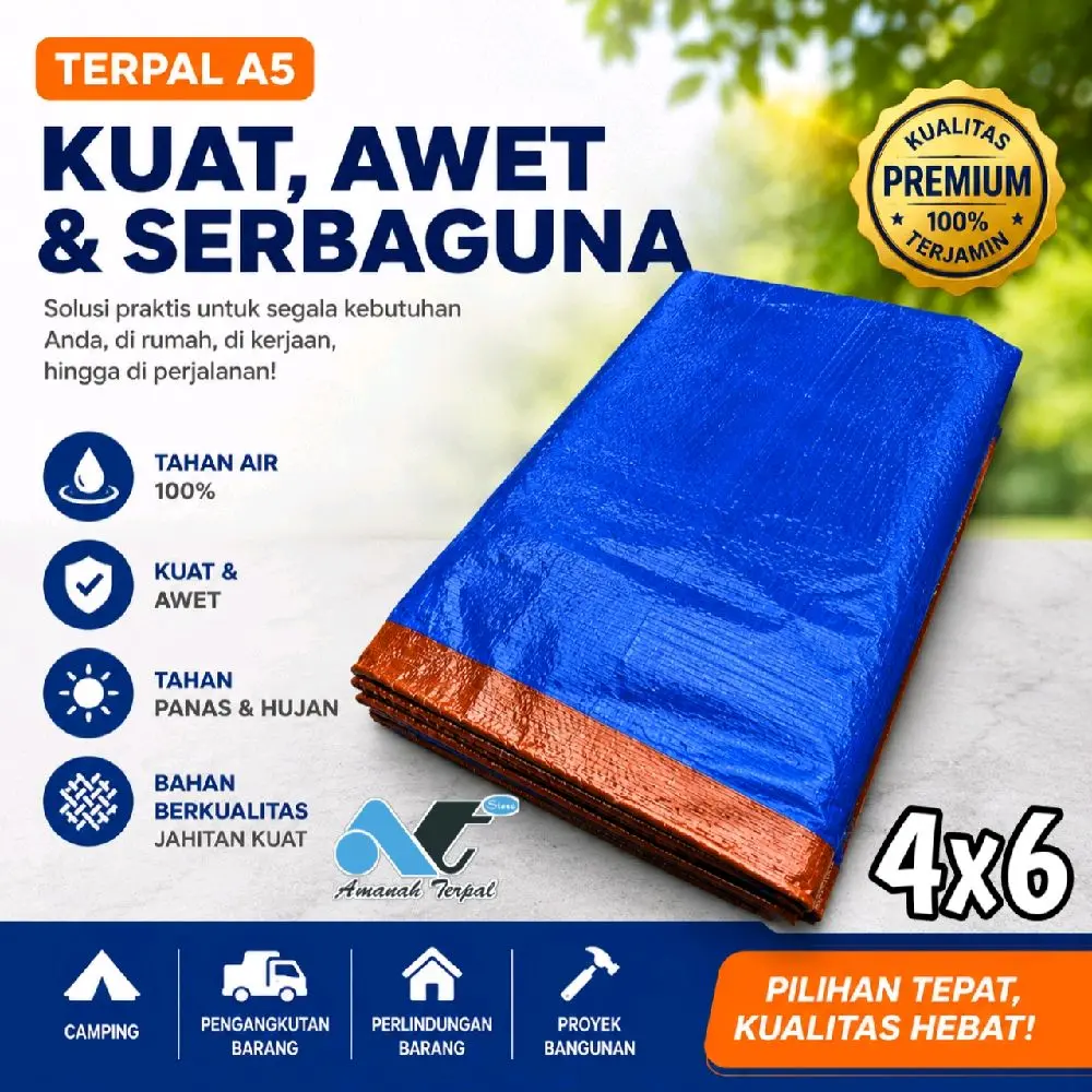 TERPAL 4×6 A5 PREMIUM BEST SELLER HIGH QUALITY KWALITAS BAGUS WATERPROOF