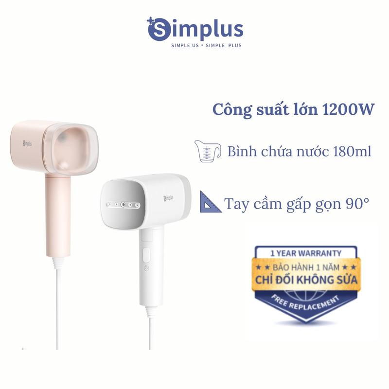 SimplusVN Bàn ủi hơi nước cầm tay Simplus GTJH020, Công suất 1200W, Bình chứa nước 180ml, Gấp gọn tiện lợi Bảo hành 1 năm chỉ đổi không sửa