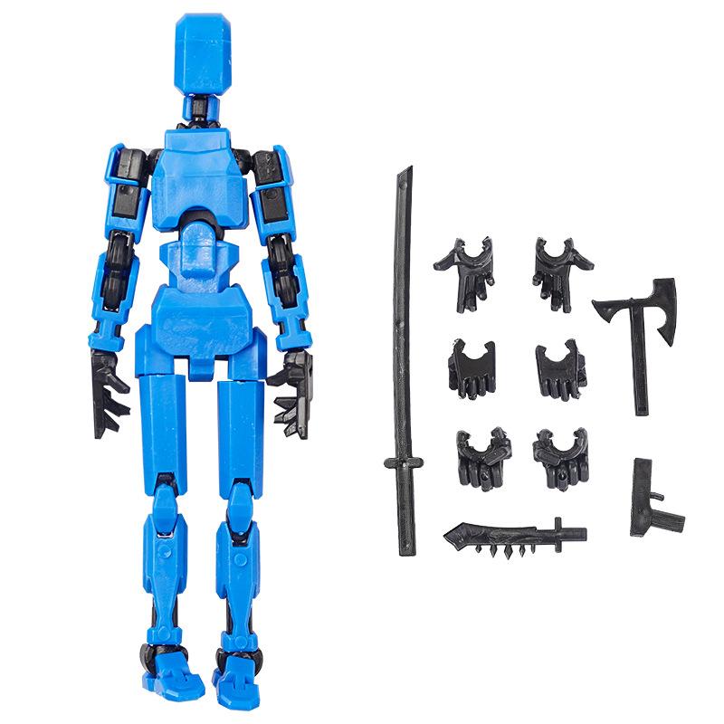 Product Introduction of DIY Multi-jointed Movable Action Figure Weapons DIY Assembly Robot Model Toys Decompression Artifact Souptoys Toys 7