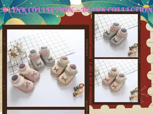 P01 Prewalker Bayi Sepatu Skidder Bayi Motif Renda Gelombang Pita untuk Bayi Laki-laki dan Perempuan