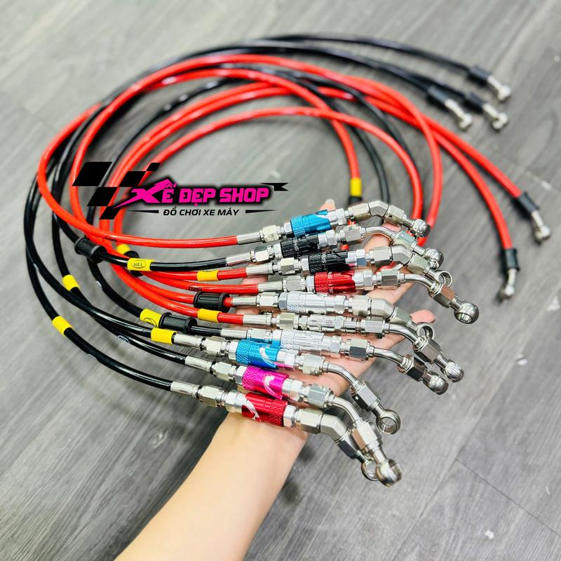Dây dầu hel inox có ngắt dầu thái màu - gắn heo 2pis 4pis - lắp đặt dễ dàng