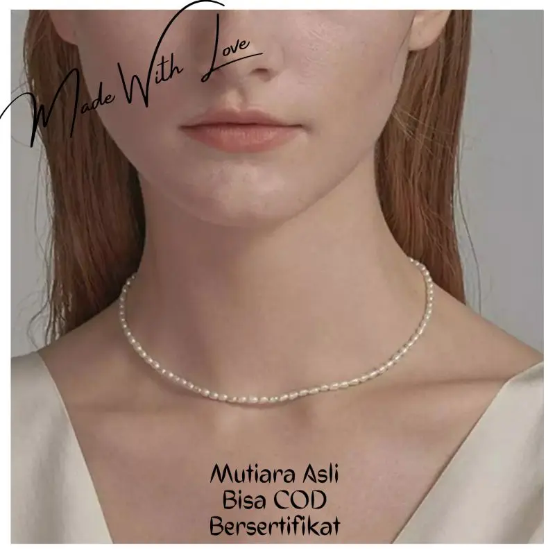 Choker Mutiara Asli Lombok Kalung Choker Mutiara Beras Kalung Choker Mutiara Baby Kalung Anak Kalung Bayi