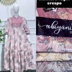 Dress Abiyani AC Sutra Printing Payet By Devitafashion