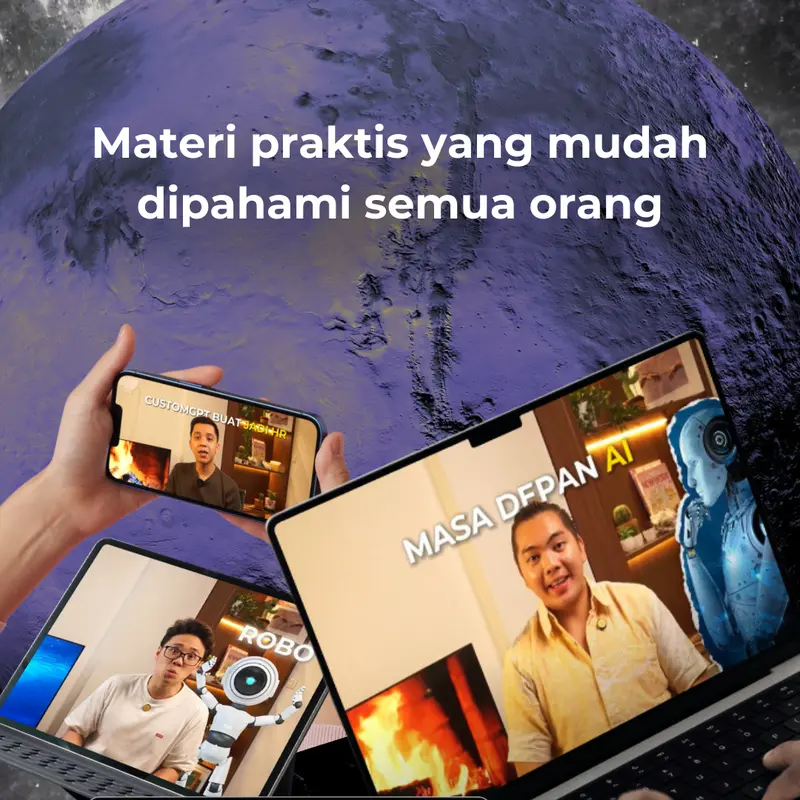 AICO - Paket 6 in 1 Lengkap Buku Belajar AI Kamus Chat GPT Learning Pass AI004CO 4