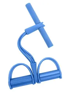 LINNINI Tummy Trimmer Alat Olahraga Fitness Tali Penarik Pedal Tarik LN-Tarik Pedal Tangan Sit Up Gym Stik Outdoor Pull Up Bar 4 Strand Rubber Tubing 100% Lateks Berkualitas Tinggi 25cm x 43cm x 25cm