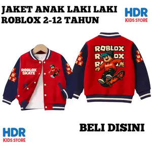 HDR Kids Store Jaket Varsity Anak Laki-laki Roblox 2-12 Tahun Terbaru Desain Keren untuk Usia 2-12 Tahun