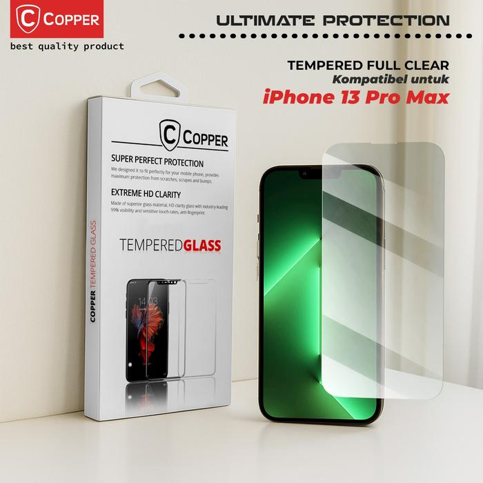 Gambar COPPER TEMPERED GLASS FULL CLEAR - Kompatibel untuk iPhone 13 Pro Max dari Copper Samarinda Official Kota Samarinda Tokopedia