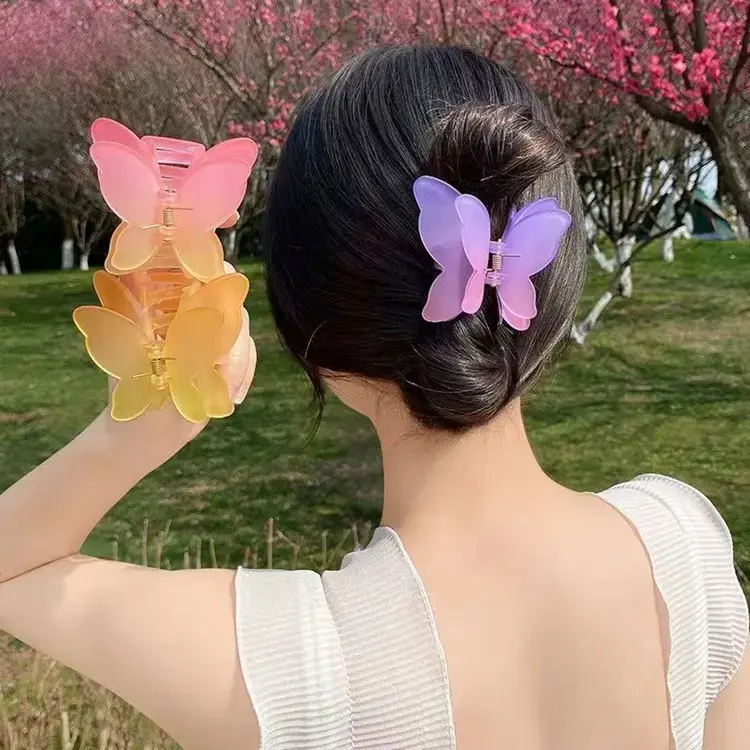 Jepitan Rambut Cakar Doff Model Kupu-Kupu Double Wings / Jepitan Jedai Salon Kupu Kupu / Butterfly Hairclaw 6