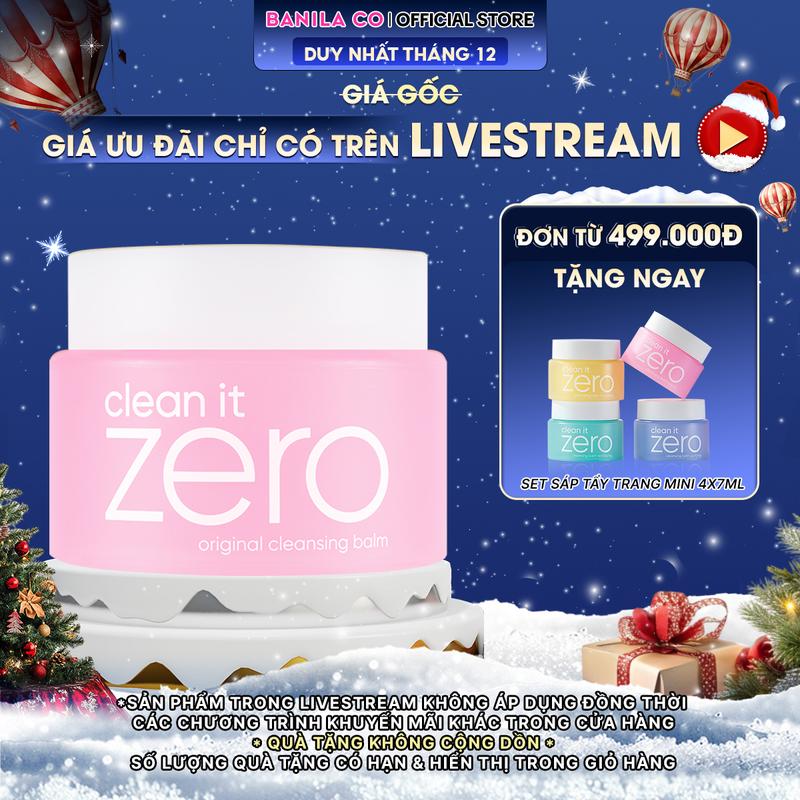   LIVE   100ml  Sáp tẩy trang Banila Co Clean It Zero Cleansing Balm O​r​i​g​i​n​a​l 100ml Phiên Bản Mới - Dành cho mọi loại da Trang Điểm Nước Tẩy Trang Mỹ Phẩm Cosmetic 