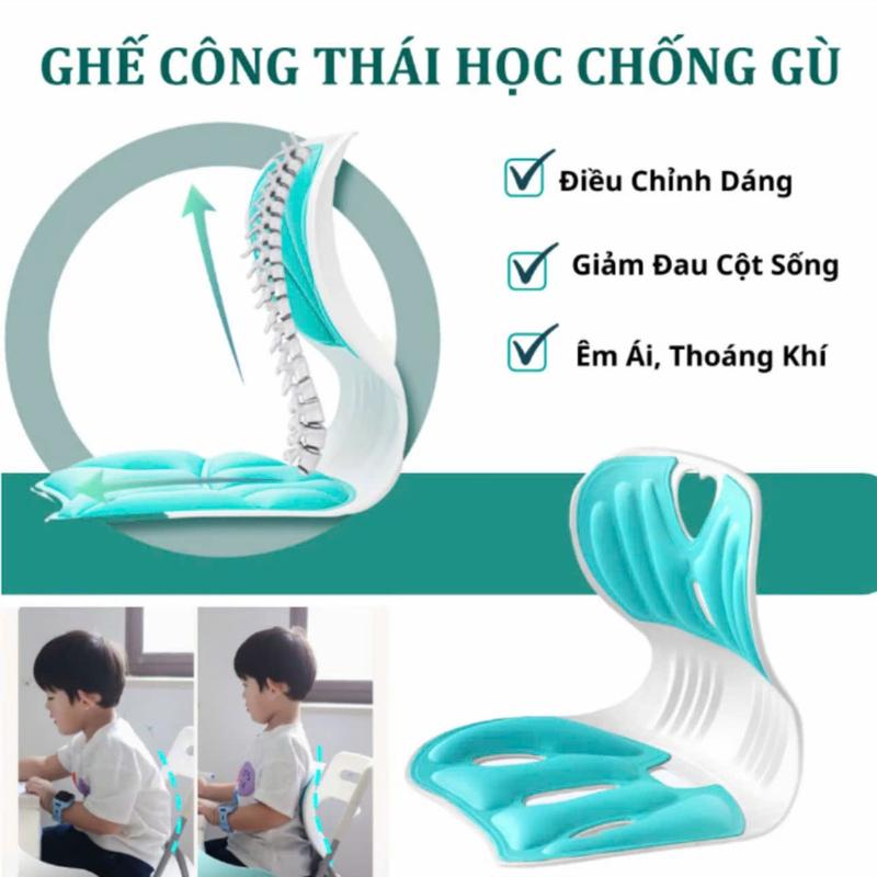 GHẾ CÔNG THÁI HỌC ĐIỀU CHỈNH TƯ THẾ NGÔI CHỐNG GŨ LƯNG LỆCH CỘT SỐNG ÊM ÃI THOANG KHI ghê xoay