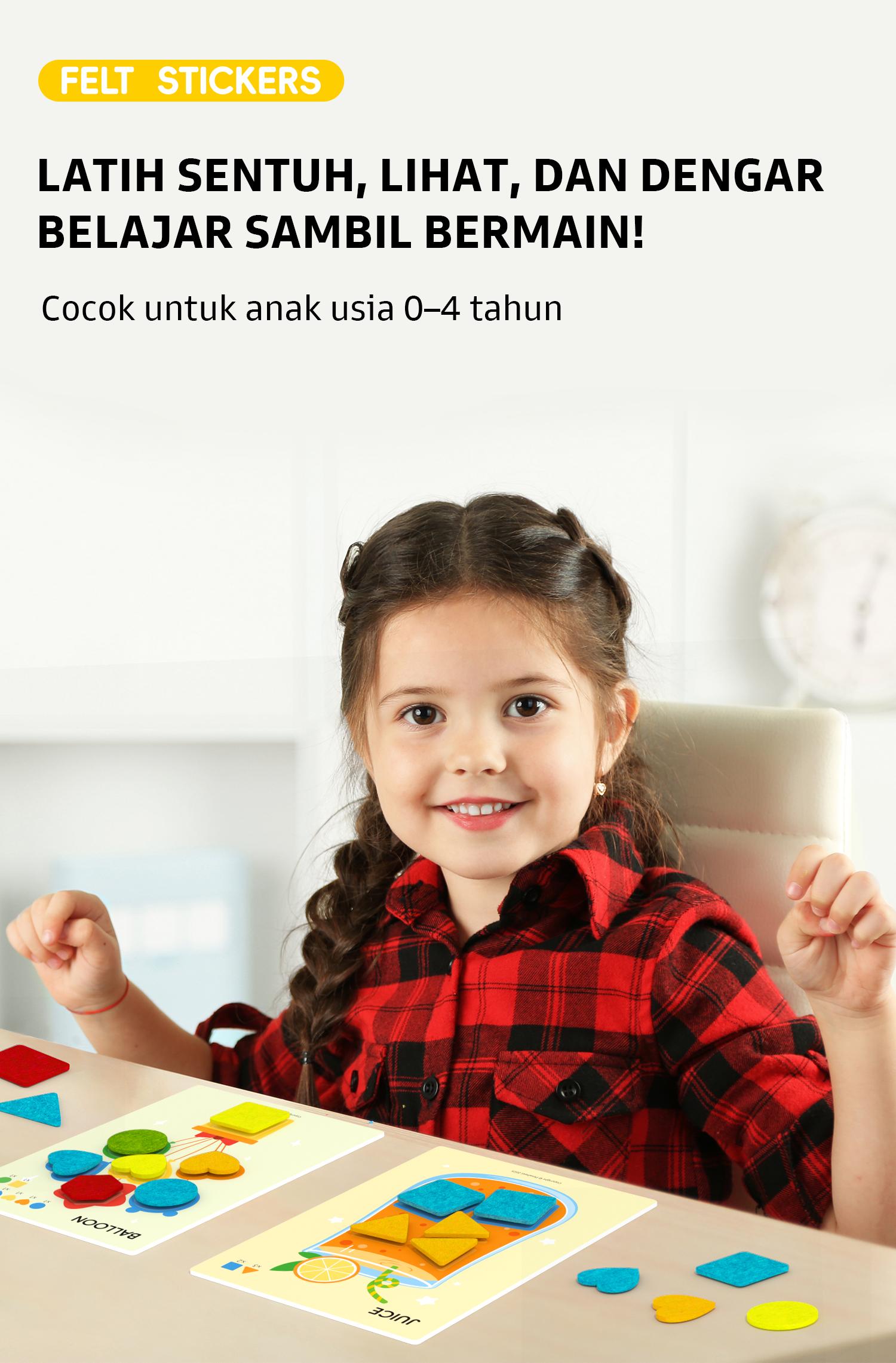 Pinwheel Felt Sticker DIY Mainan Edukasi Anak Stiker Busa Lembut Berwarna Kreatif Untuk Usia 3 Tahun Ke Atas