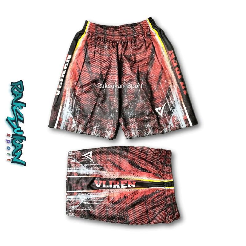 Celana Voli Volly Vliren Celana Printing Pria Celana Olahraga Kolor Voli celana Boxer Sport 3