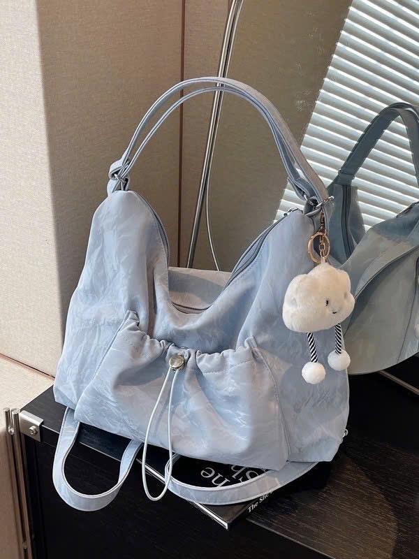 Túi xách đeo vai đeo chéo đi chơi balo thời trang da nhung đeo được 2 kiểu tặng gấu siêu xinh TÚI XÁCH NỮ BABUMAP_TDC373