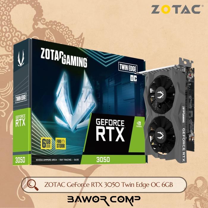 Jual ZOTAC GAMING GeForce RTX 3050 6GB GDDR6 Twin Edge OC - VGA