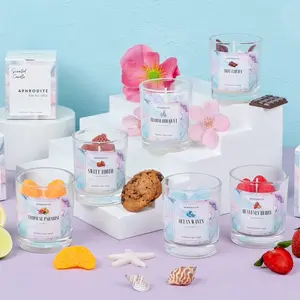 Lilin Aromaterapi Premium - Scented Candle - Dried Flower - Lilin Wangi - Lilin Buah Strawberry - Lilin Kue - Flower Candle - Bentuk Bunga Buah Lucu Unik - Souvenir Hampers - Wedding Pernikahan - Hadiah Kado hiasan kamar coquette wax seal little candle