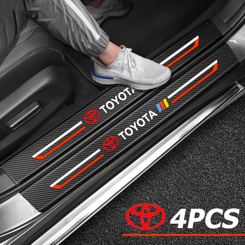 Product Introduction of 8pcs car threshold strip scratch resistant protective foot pedal trunk protective strip suitable for Toyota Rav4 vios Levin Camry Wildlander Avalon Terios Corolla 5