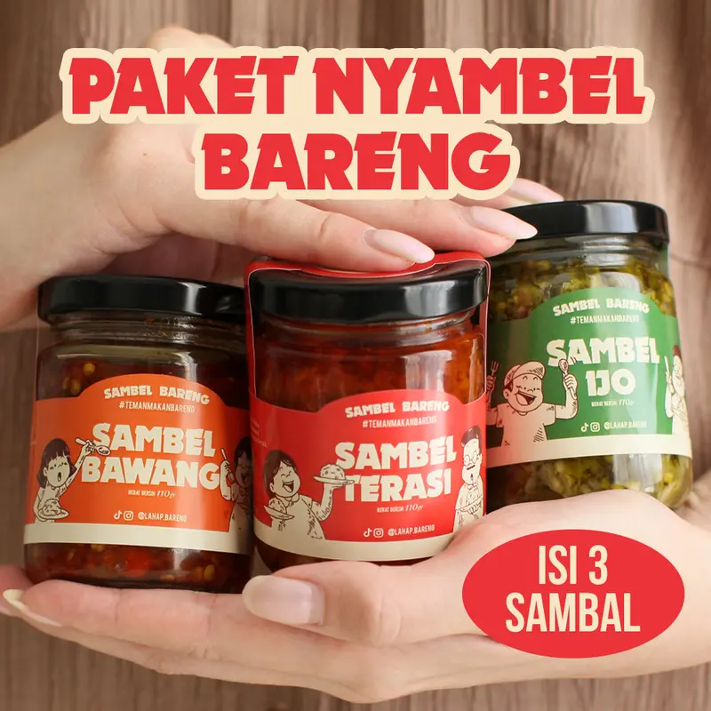 Paket Nyambel Bareng 3 Sambel Bawang / Sambel Terasi / Sambel Ijo Sambal Food 0
